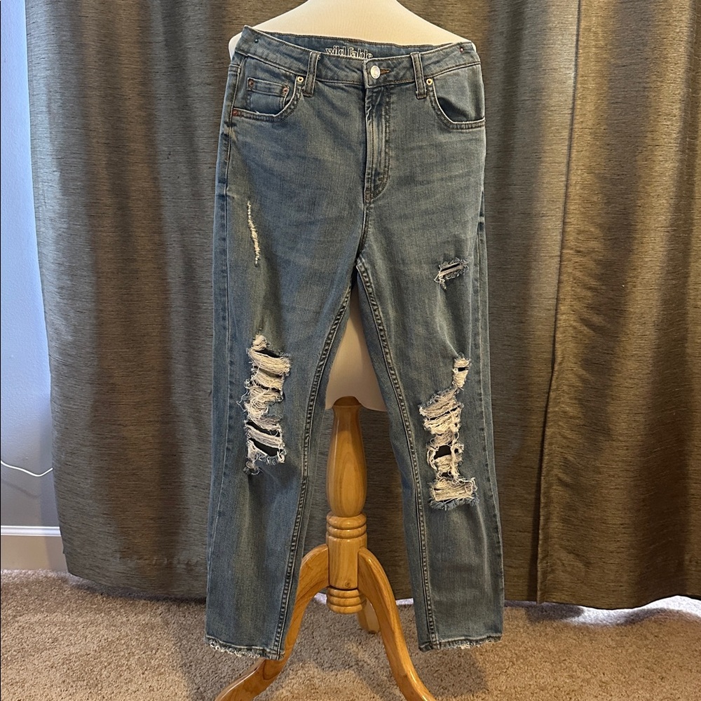 Wild Fable Light Blue Distressed Boyfriend Jeans